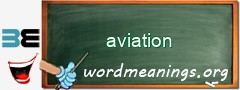 WordMeaning blackboard for aviation